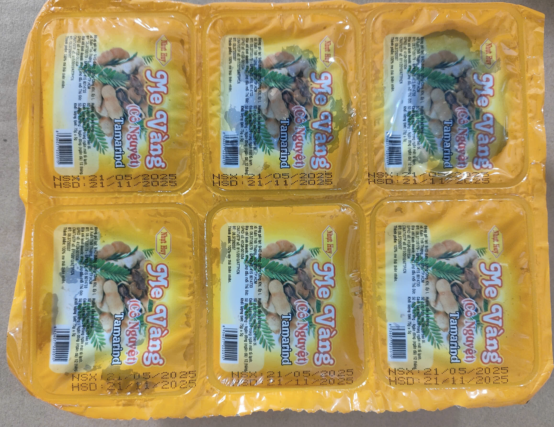 Vỉ Me Nhật Huy (6 hộp )